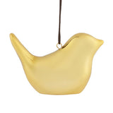 Ceramic gold bird bauble 12 x 5 x 7.6 cm, imported from the UK