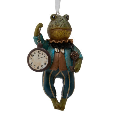 Resin frog bauble 6x4.5x11.5cm, UK version
