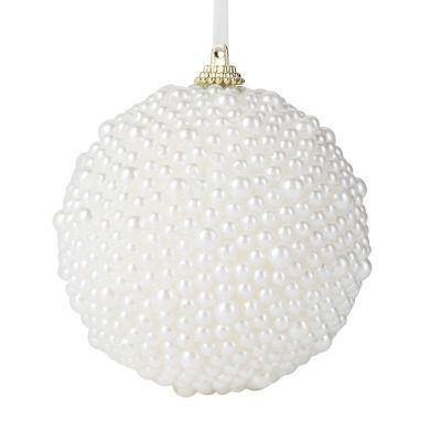 GH pearl bauble white Christmas ornament 9.2cm (British brand)
