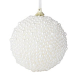GH pearl bauble white Christmas ornament 9.2cm (British brand)