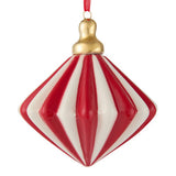 GH ceramic harlequin bauble cube 8cm - British product