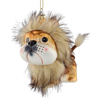 GH glass dog bauble 8.4x3.3x10.5cm (British brand)