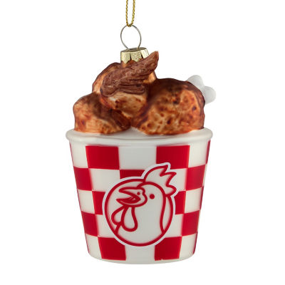 GH glass chicken nugget bauble 8x8x10cm (British brand)