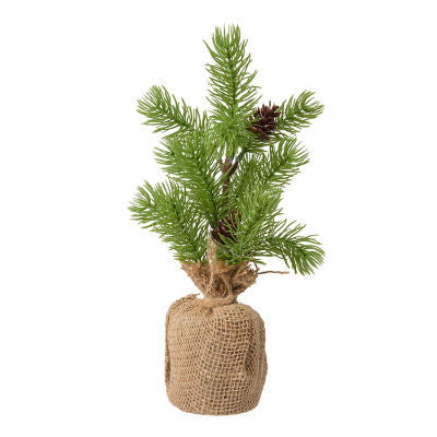 GH tree decoration in hessian pot 6x6x27cm - British product