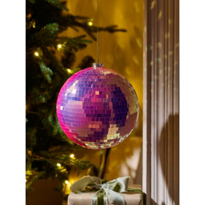 GH pink mosaic bauble 28x20x20cm decoration, UK version