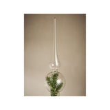 Clear glass Christmas tree topper 25.5cm - British product