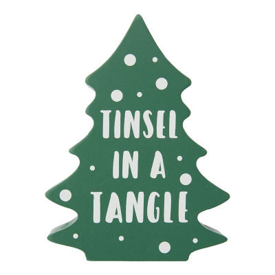 Christmas decoration green tinsel tangle 9x3x11.8cm, UK version