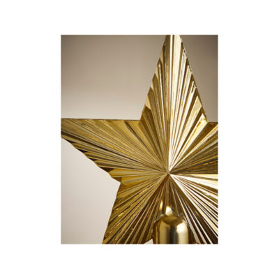 GH Tree Topper gold tone polystyrene Christmas decoration, UK version