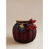 George Home XL glass pumpkin candle burgundy, imported from the UK
