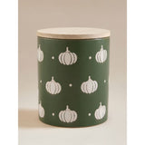Wax Resist Green Pumpkin Candle, imported from the UK