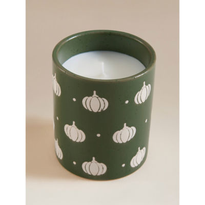 Wax Resist Green Pumpkin Candle, imported from the UK
