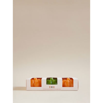 George Home orange pumpkin candle gift set 28.5cm - British product
