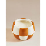 George Home Orange Checkerboard Pumpkin Candle (British brand)