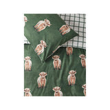George Home Highland Calf brushed cotton duvet set double, imported from the UK