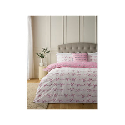 George Home painted bows duvet set single, imported from the UK