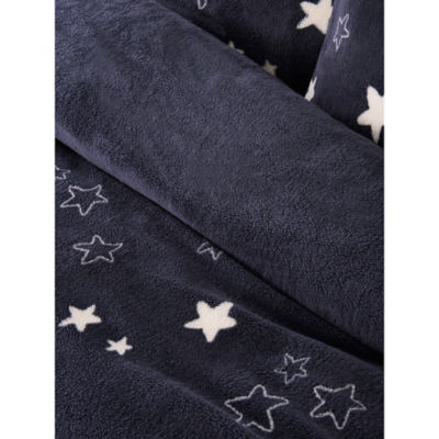 George Home duvet set teddy star print navy king, imported from the UK