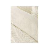 George Home cable knit teddy duvet set in cream king size, UK version