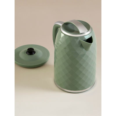 Green Diamond Textured Fast Boil Kettle 1.7L - British product