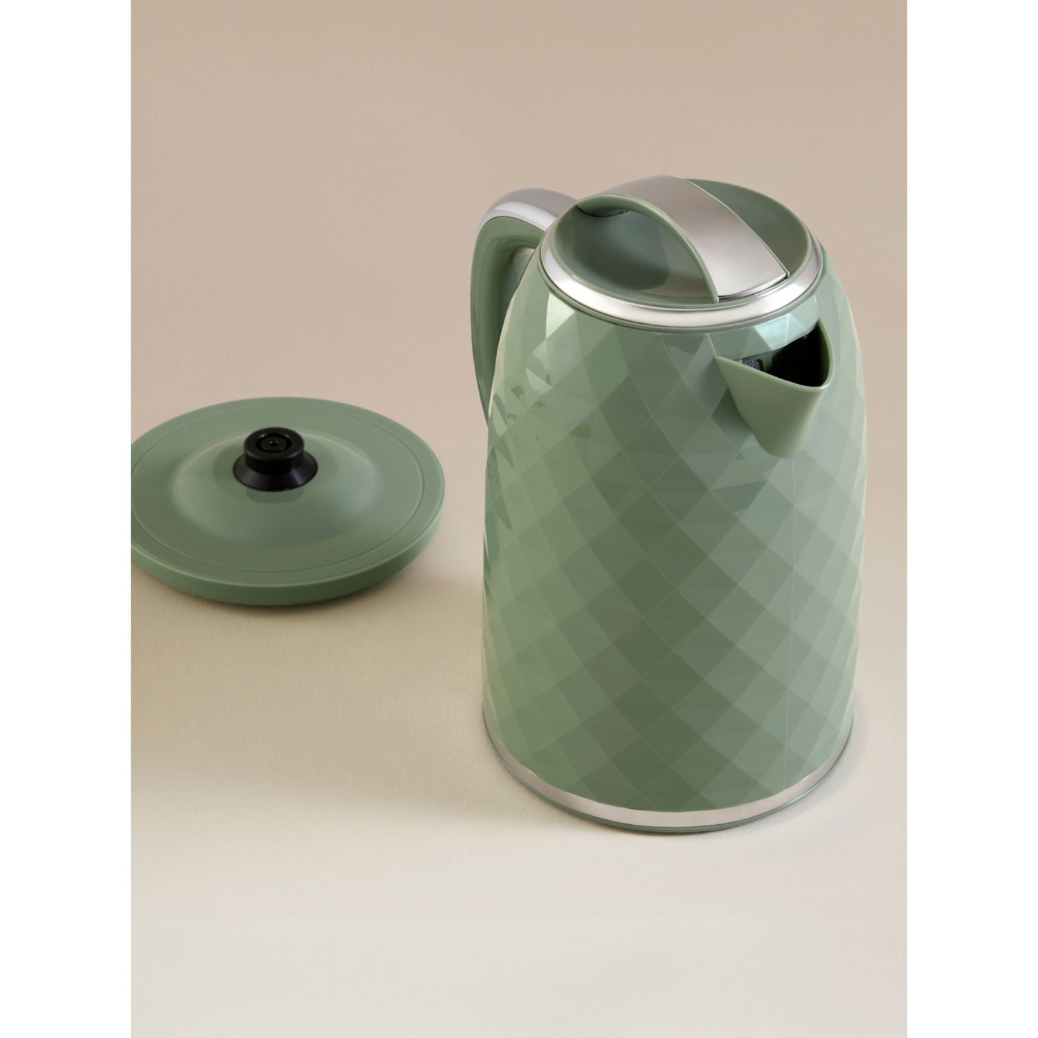 Green Diamond Textured Fast Boil Kettle 1.7L - British product