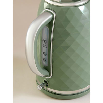 Green Diamond Textured Fast Boil Kettle 1.7L - British product
