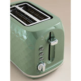Green Diamond textured 2-slice toaster, UK version