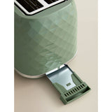 Green Diamond textured 2-slice toaster, UK version