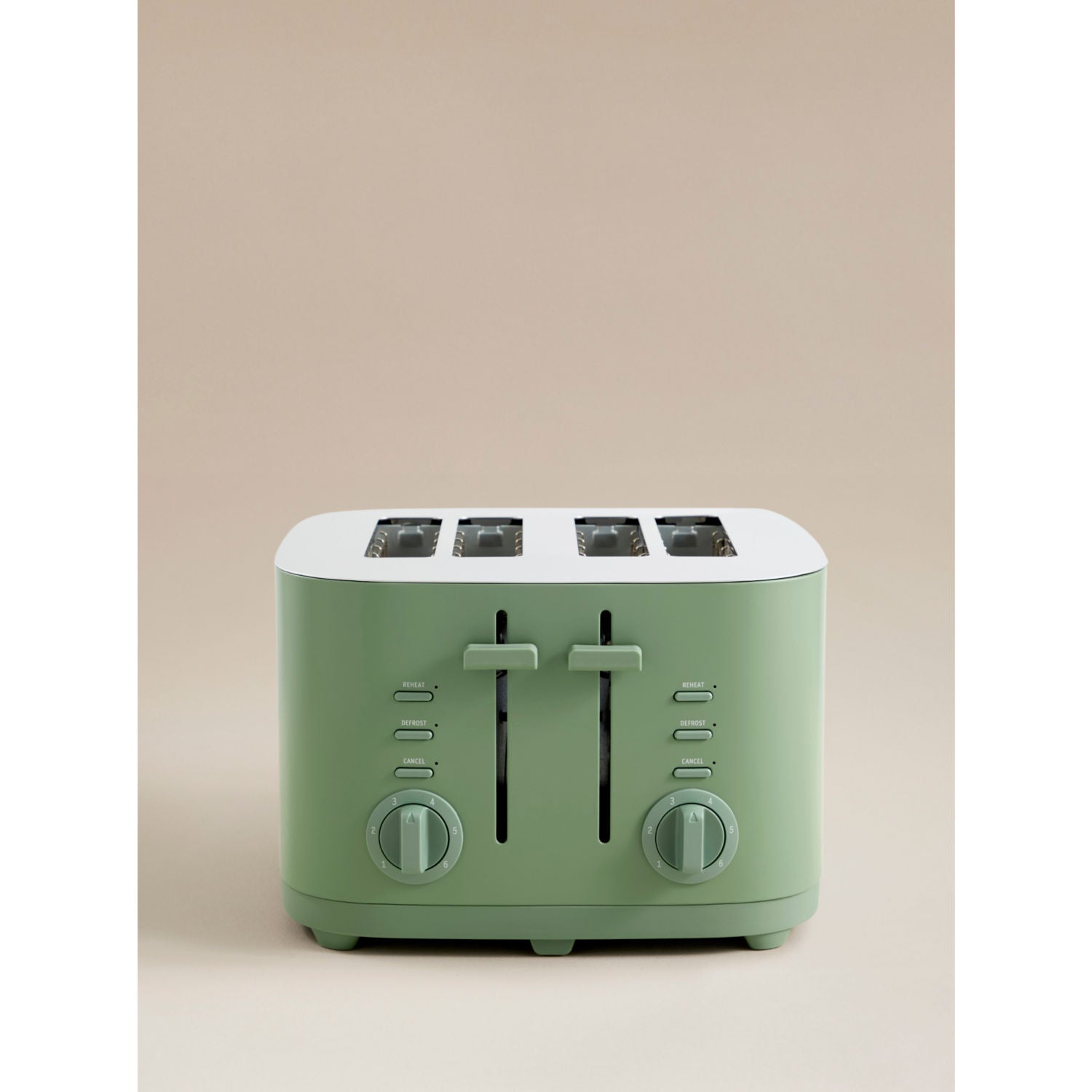 Matt Green 4-slice toaster, imported from the UK