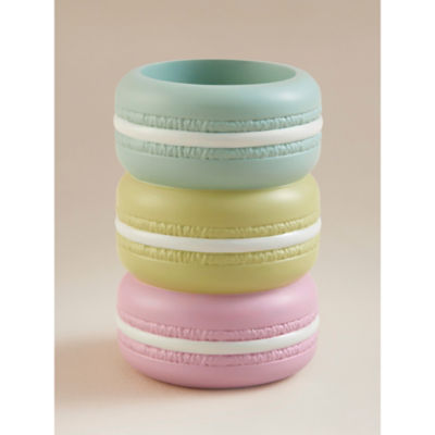 George Home French Fancy macaroons stacked tumbler multi-coloured polyresin - British product