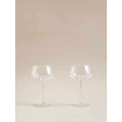 Stacey Solomon ribbed champagne coupe glasses set of 2 - British product