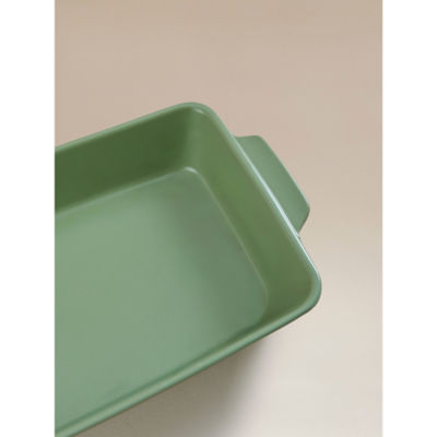 Green stoneware roaster - British product