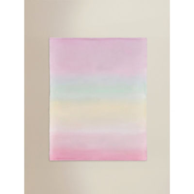 Pastel rainbow ombré fleece blanket 120x150cm, imported from the UK