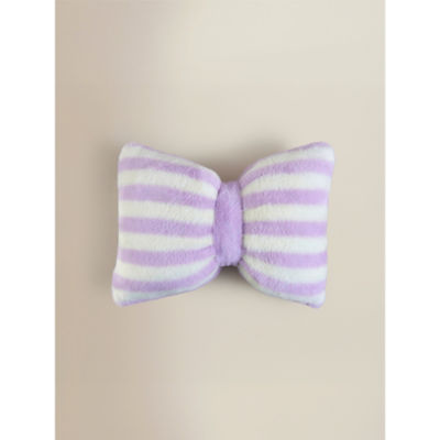 Pink and white striped 3D bow-shaped cushion 35x27cm - British product