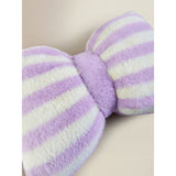 Pink and white striped 3D bow-shaped cushion 35x27cm - British product