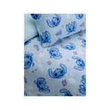 Disney Stitch blue cosy teddy duvet set single - British product
