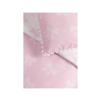 Pink Bows toddler reversible duvet set pink 120x150cm, UK version