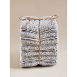 Grey terry cotton face cloths set of 7, imported from the UK