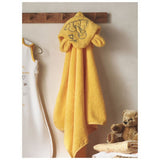 Disney Winnie the Pooh yellow cotton hooded towel 75x75cm (British brand)