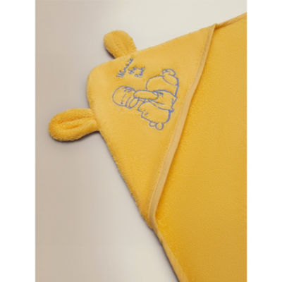 Disney Winnie the Pooh yellow cotton hooded towel 75x75cm (British brand)