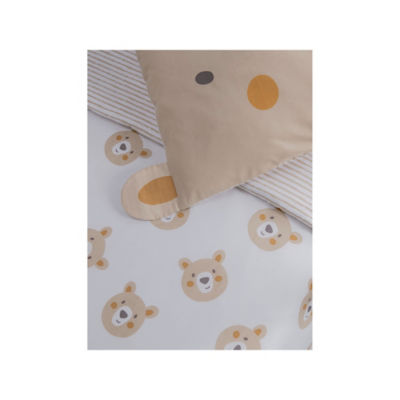 Bear 3D toddler duvet set with pillowcase 100% cotton - British product