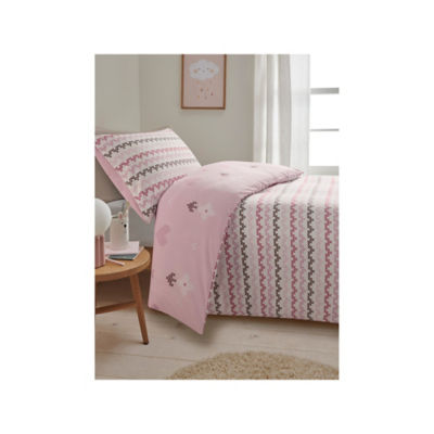GH duvet set pink cross stitch hearts - British product
