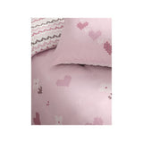 GH duvet set pink cross stitch hearts - British product