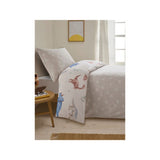 Dinosaur brushed cotton reversible duvet set 135x200cm, imported from the UK