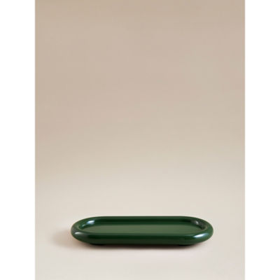 Green bathroom tray made of resin, UK version