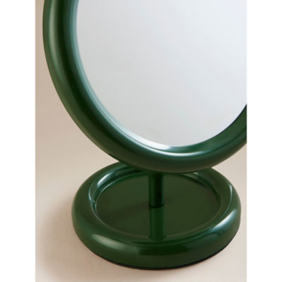 George Home green round stand bathroom mirror, imported from the UK
