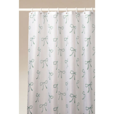 George Home French fancy bows shower curtain green 180x180 cm - British product