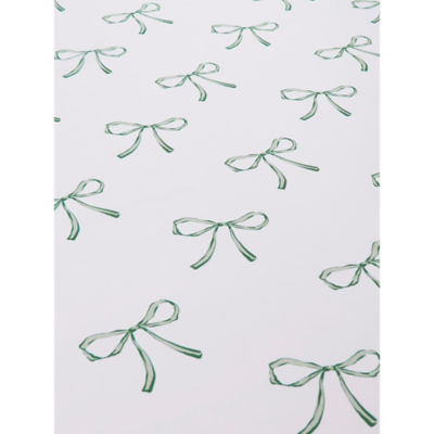 George Home French fancy bows shower curtain green 180x180 cm - British product