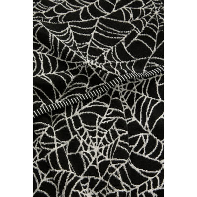 George Home black and white Halloween spider web cotton towel (British brand)