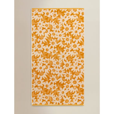 George Home yellow flower bath sheet 100x150, UK version
