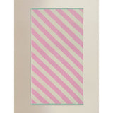 George Home pink French fancy diagonal stripe cotton towel (British brand)