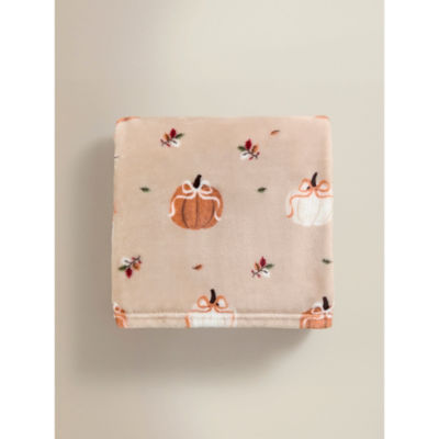 George Home Pumpkin Bow Supersoft Throw 150x120cm (British brand)